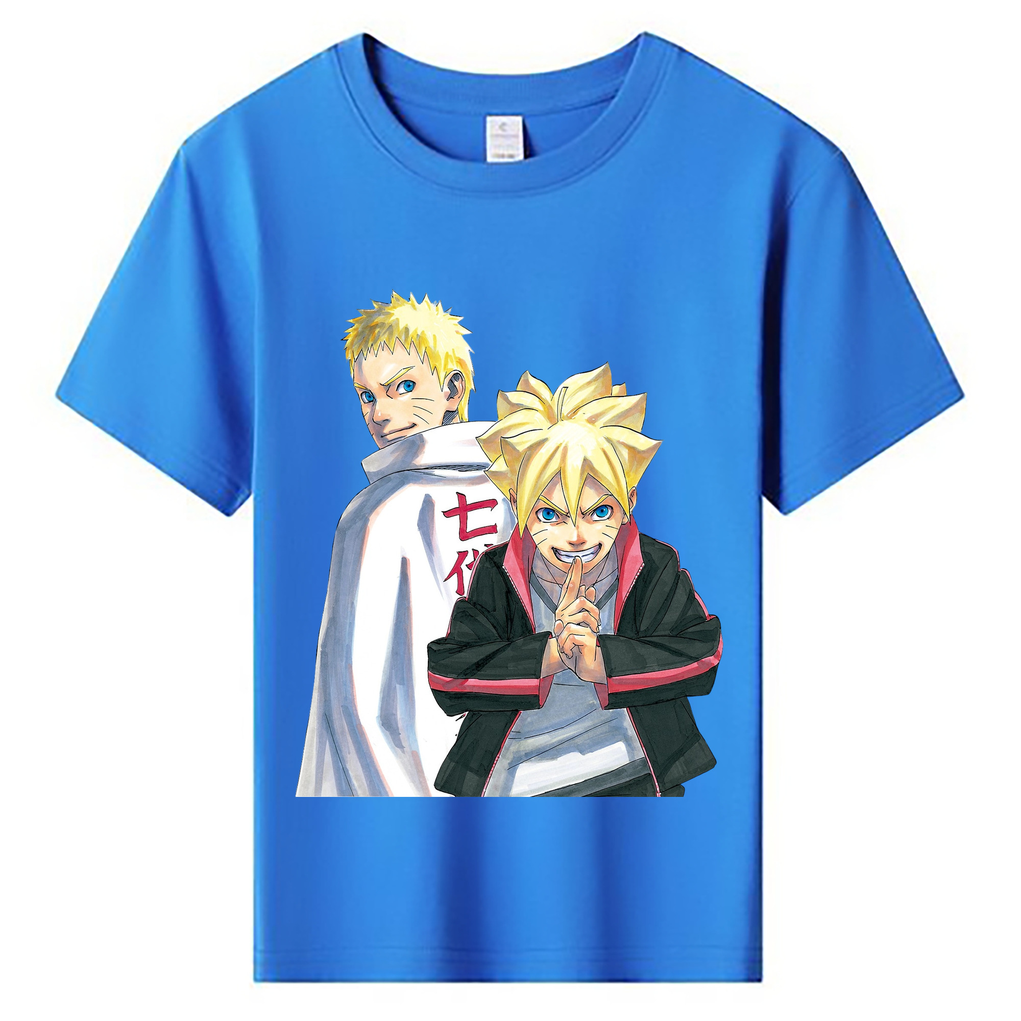 （画像用） NARUTO -ナルト- うずまき ボルト Uzumaki Boruto 綿100％キッズTシャツ（フロントプリント）